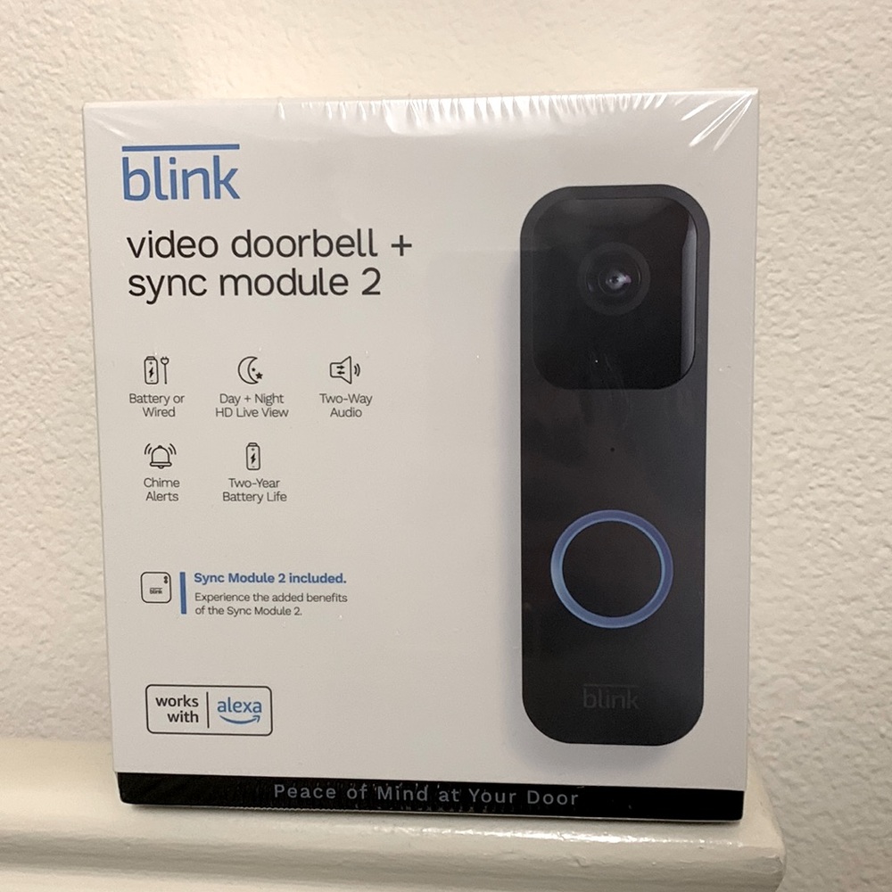 Amazon blink video doorbell + sync module 2